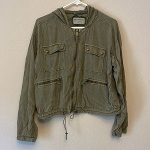 Marrakech by Anthropologie Green Utility Jacket Crop size M